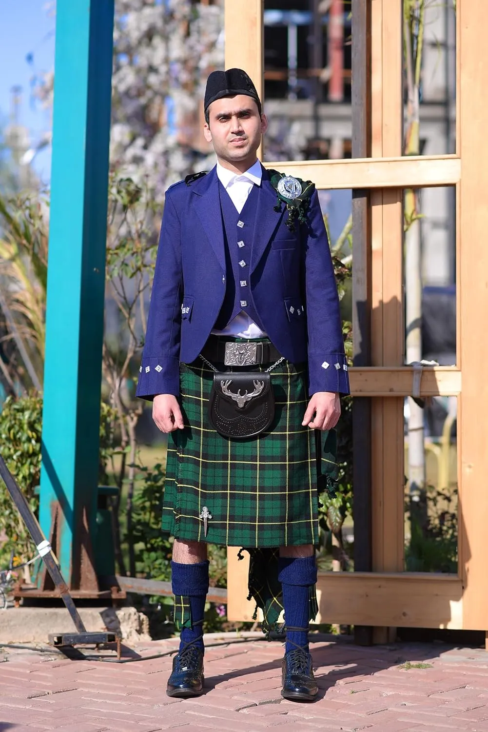 Men's 5 Yard Scottish Tartan Kilt, Highland Wedding Kilt - Men’s 5 Yard Scottish Tartan Kilt