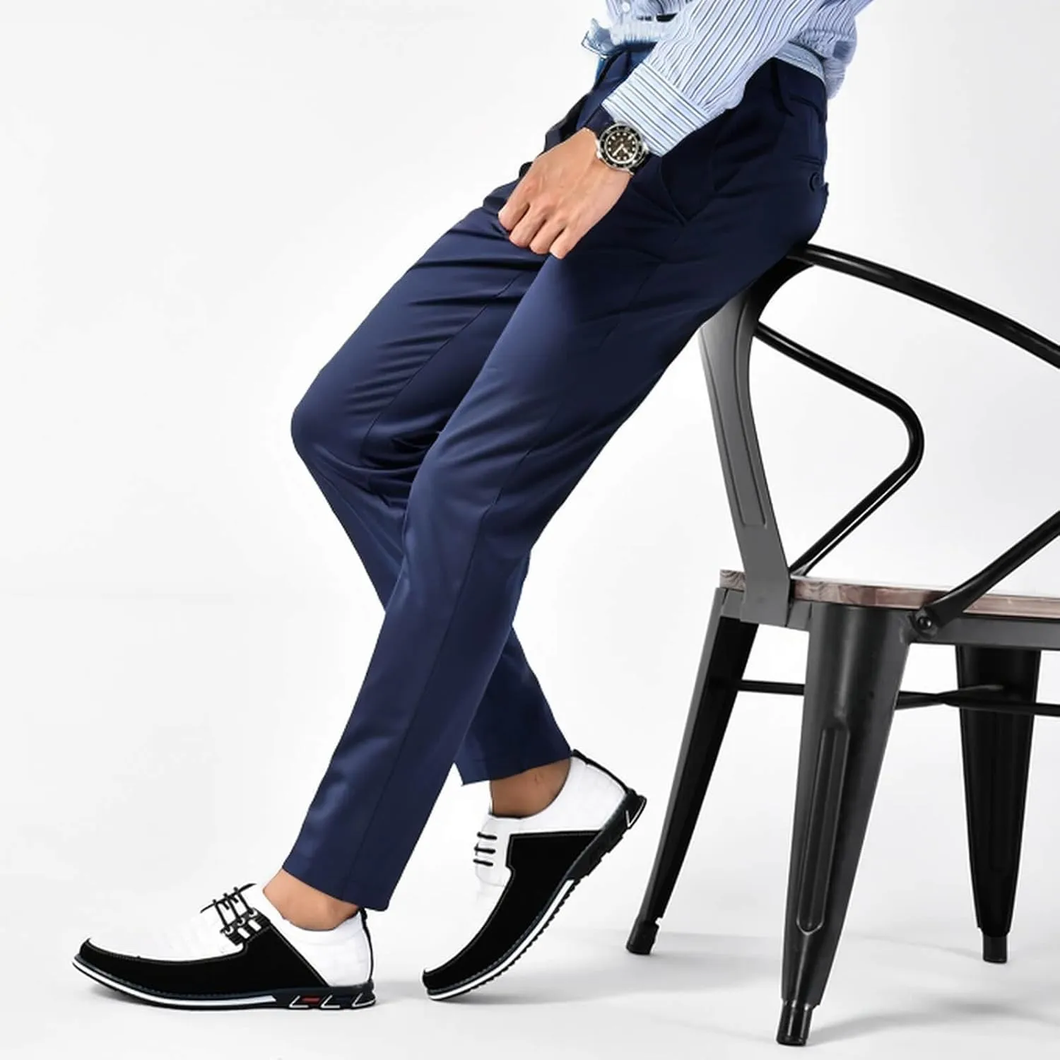 Men's Casual Dress Shoes Comfortable Fashion Dress Sneakers Men Office Classic Mens Oxfords Leather Business Casual Shoes Formal