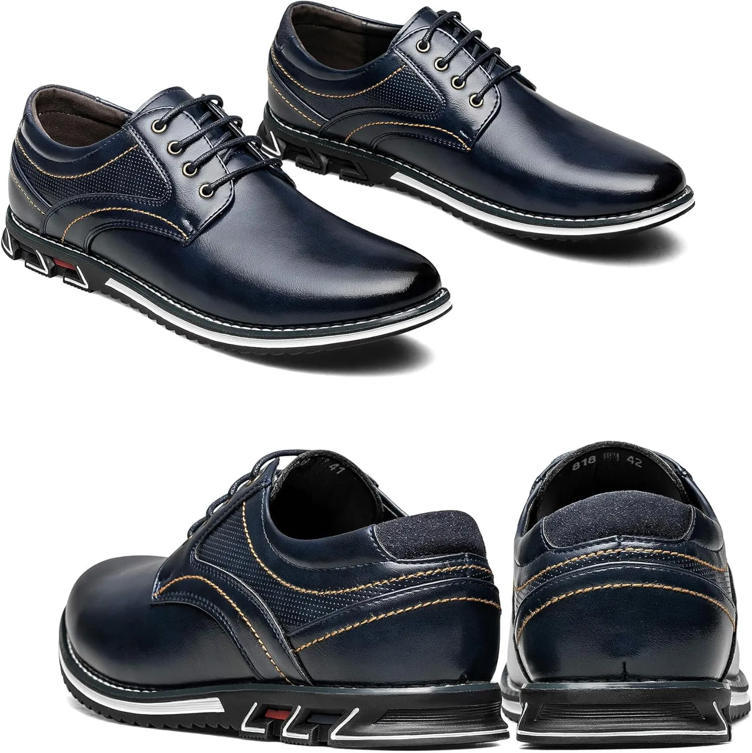 Men's Casual Dress Shoes Comfortable Fashion Dress Sneakers Men Office Classic Mens Oxfords Leather Business Casual Shoes Formal