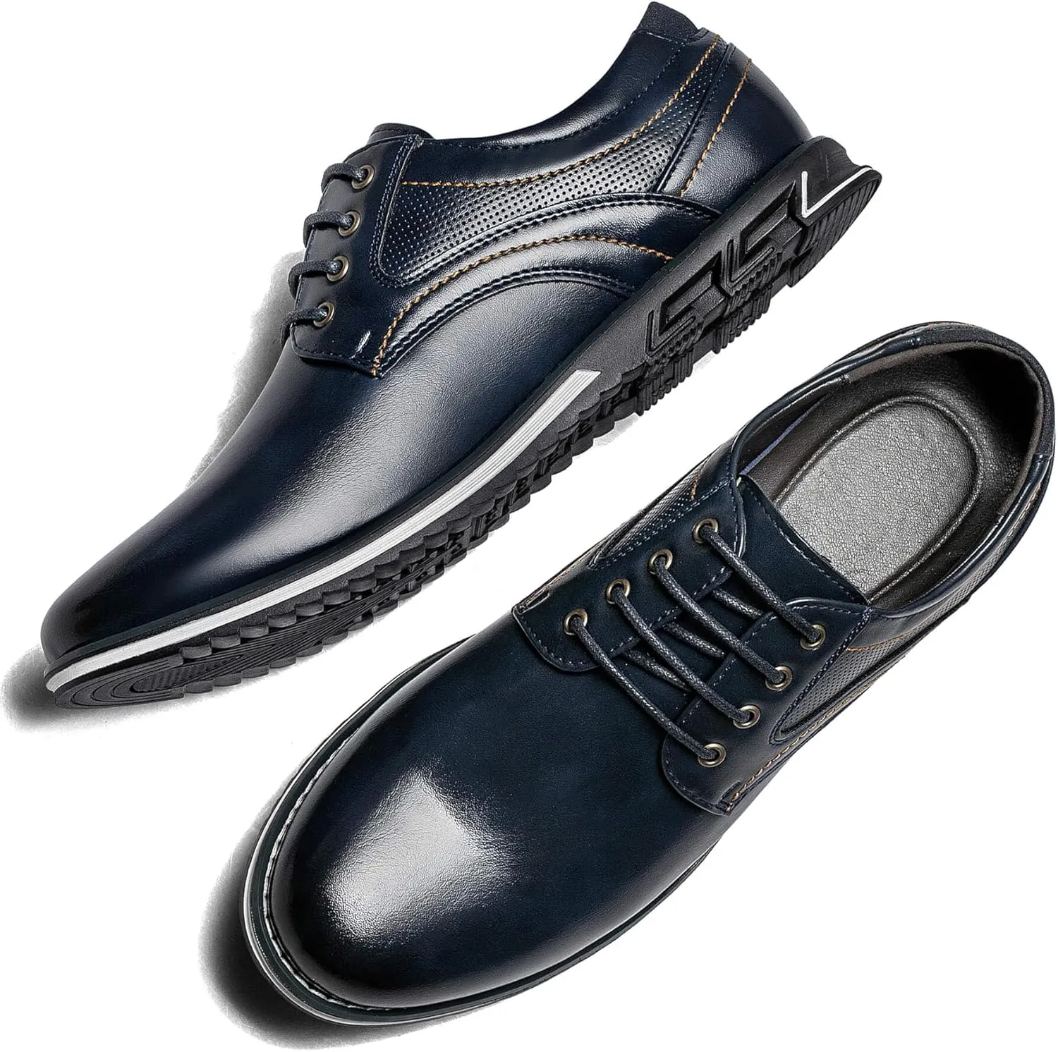 Men's Casual Dress Shoes Comfortable Fashion Dress Sneakers Men Office Classic Mens Oxfords Leather Business Casual Shoes Formal