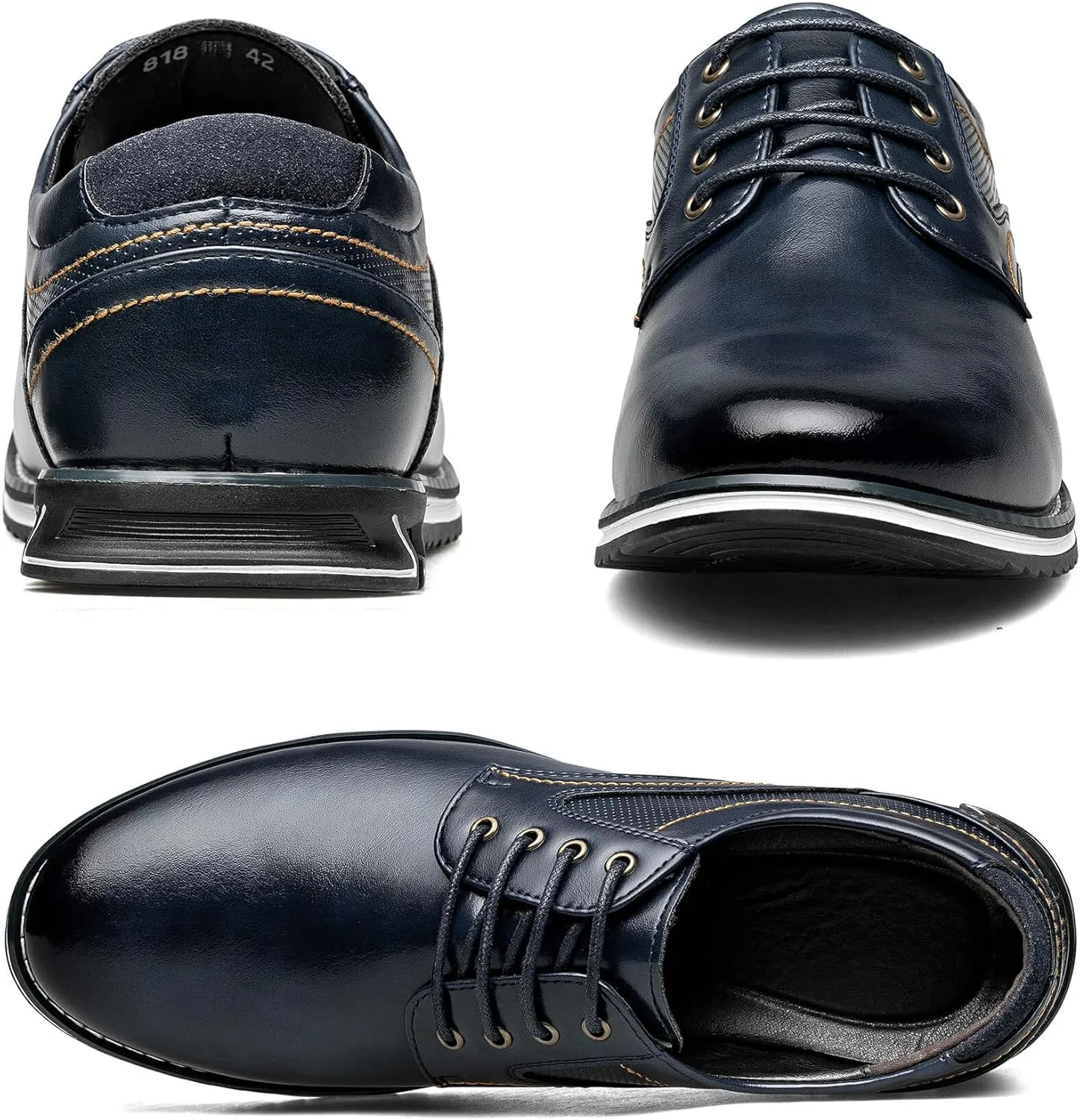 Men's Casual Dress Shoes Comfortable Fashion Dress Sneakers Men Office Classic Mens Oxfords Leather Business Casual Shoes Formal