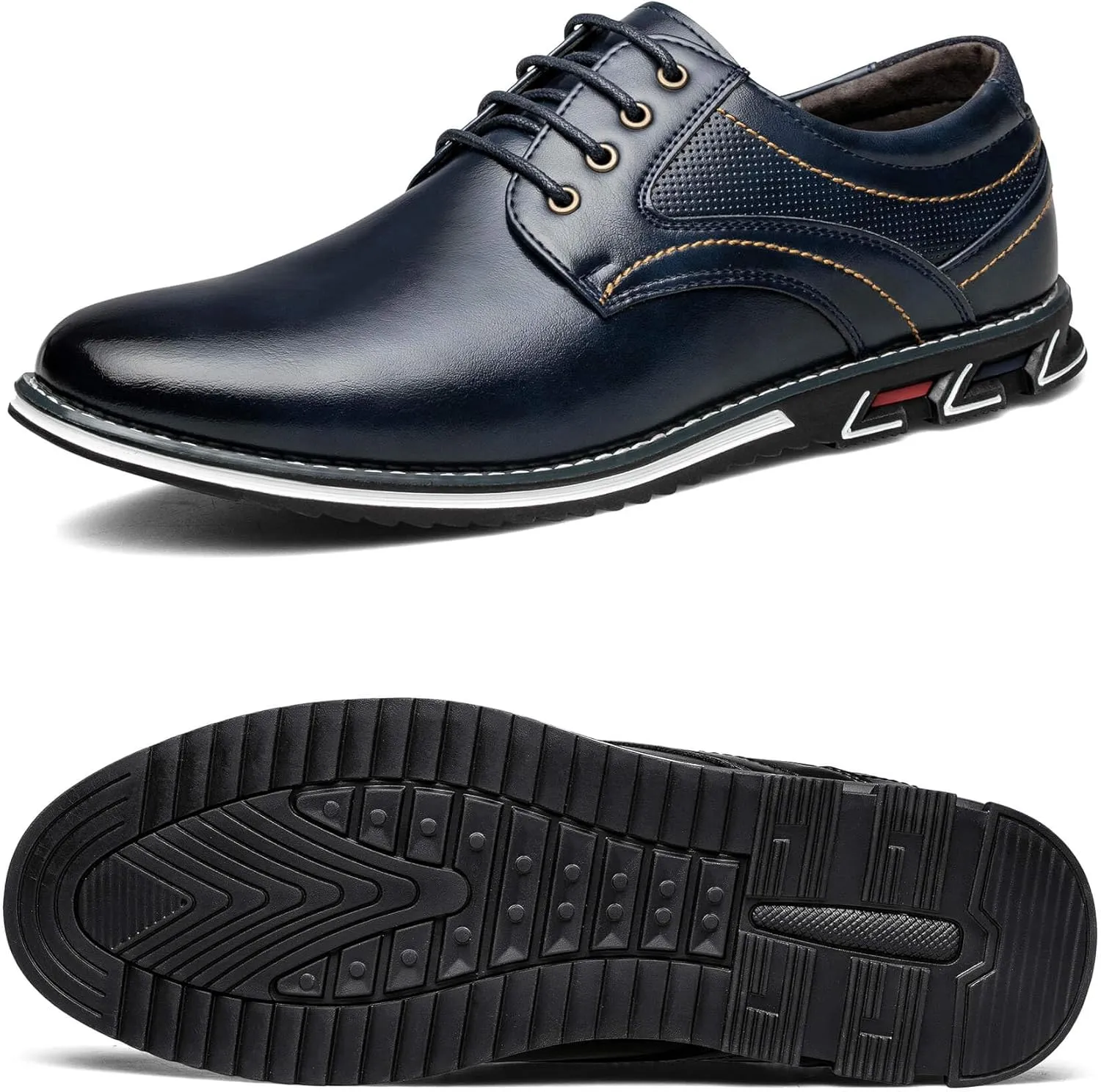 Men's Casual Dress Shoes Comfortable Fashion Dress Sneakers Men Office Classic Mens Oxfords Leather Business Casual Shoes Formal