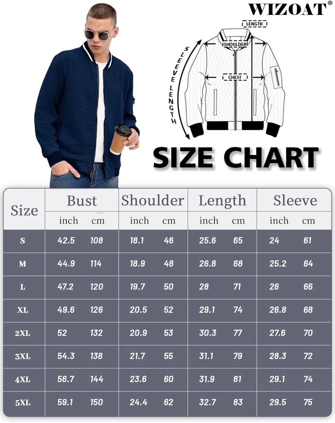 Mens Casual Jacket Lightweight Jacket Varsity Coat