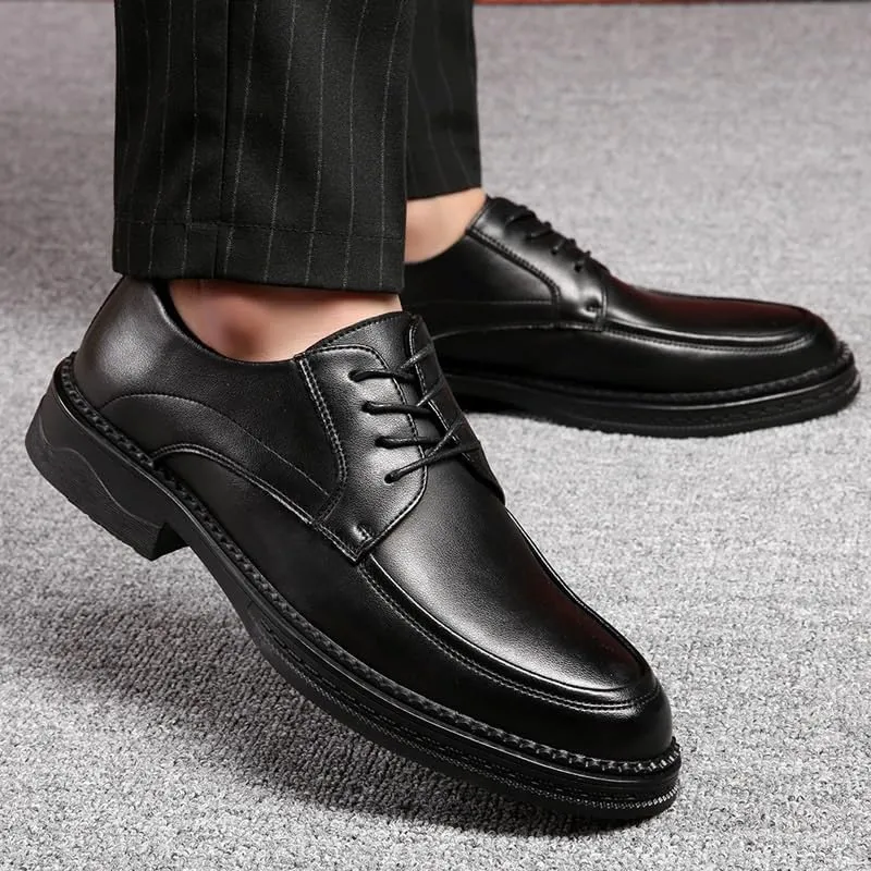Men's Classic Retro Casual Dress Shoes Formal Business Oxfords Shoes Lace Up Derby Shoes for Men(8.5)