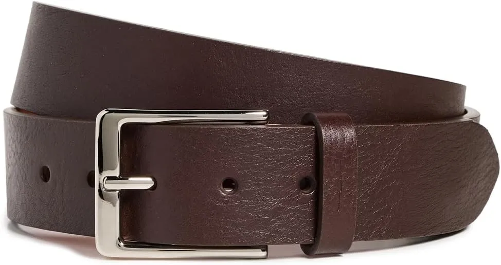 Men's Lightning Bolt Keeper Leather Belt