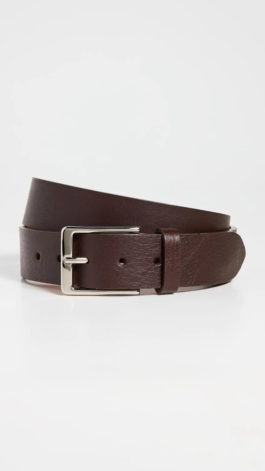 Men's Lightning Bolt Keeper Leather Belt