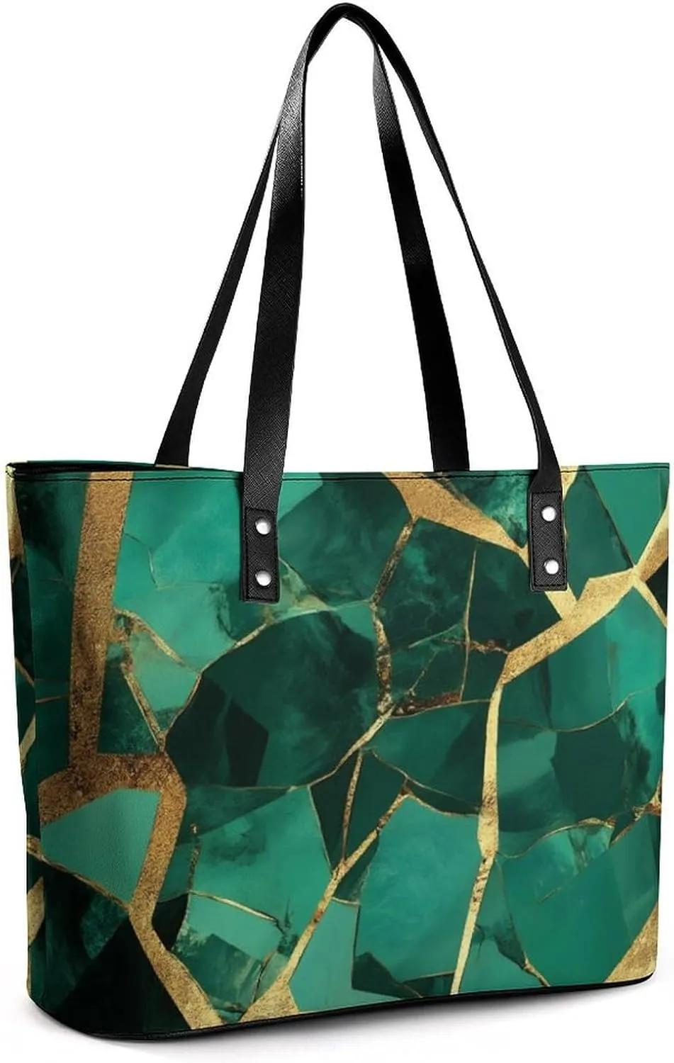 Men's Portable Tote Bag Trendy Modern Leather Handbag For Work Weekend