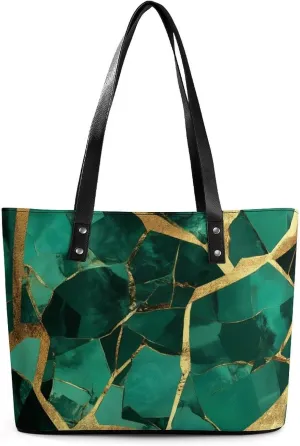 Men's Portable Tote Bag Trendy Modern Leather Handbag For Work Weekend