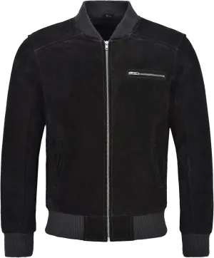 Men's Real Leather Bomber Jacket 100% Suede Street Inspired Biker Style 275-Z
