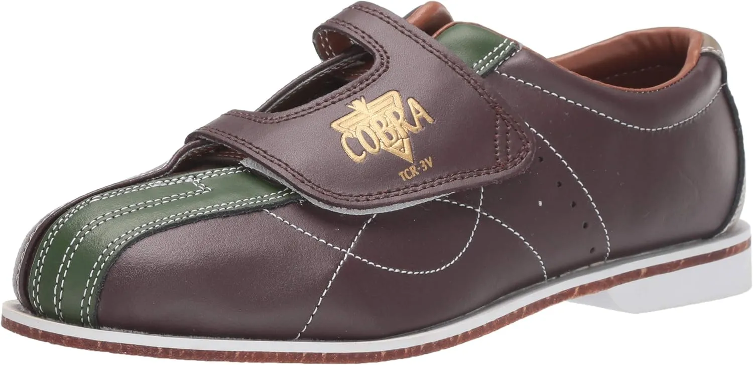 Mens TCR 3V Cobra Rental Bowling Shoes- Hook and LoopBrown/Green 14