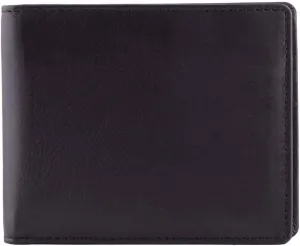 Mens Wallet Full Grain Genuine Leather Slim Minimalist Front Pocket Bifold Soft Nappa RFID Protection Black