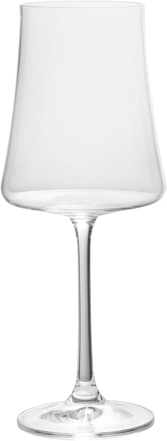 Mikasa Aline Set of 4 White Wine Glasses, 16-Ounce, Clear