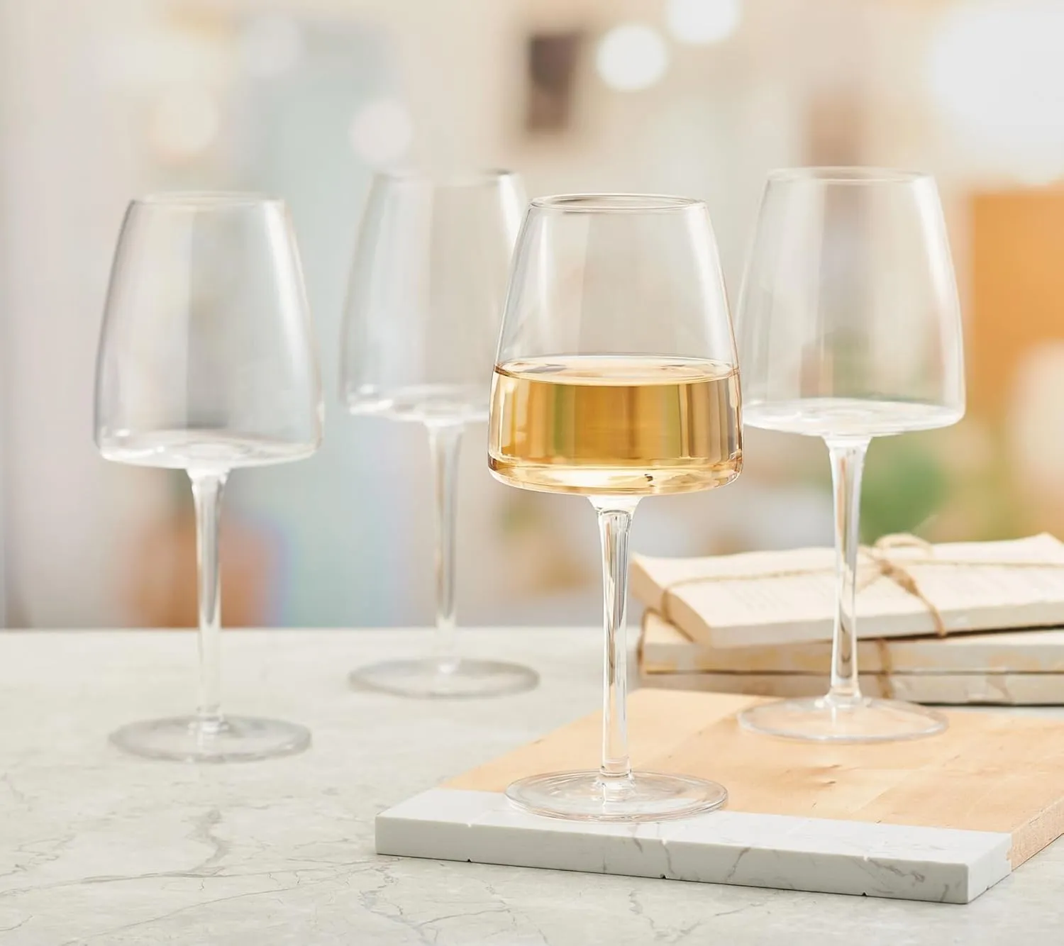 Mikasa Cora Set Of 4 White Wine Glasses