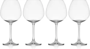 Mikasa Lana Red Wine Balloon Glasses, Set of 4, 23 Ounce, Clear