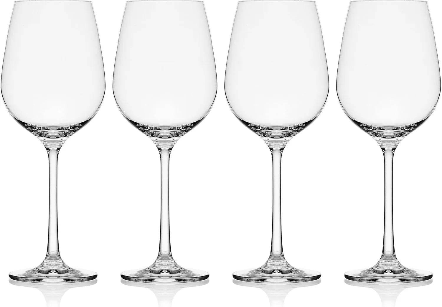 Mikasa Lana White Wine Glasses, Set of 4, 8.25 Ounce, Clear