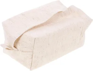 Minimalist Cotton Linen Portable Tissue Bag Hanging Car Travel Napkin Holder Reusable Storage Bag for Home Vehicle