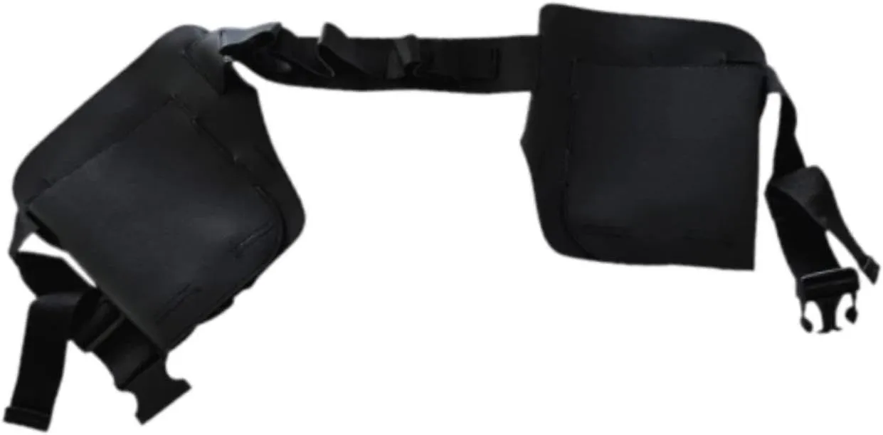 misppro Beer Belt Carry Holder Waist-Mounted for 2 Bottles 5 Glasses Hands-Free Outdoor Parties Hiking Bartenders Black