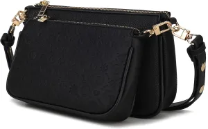MKF Collection Shoulder Bag for Women, Crossover Handbag Purse Top-Handle Crossbody Bag
