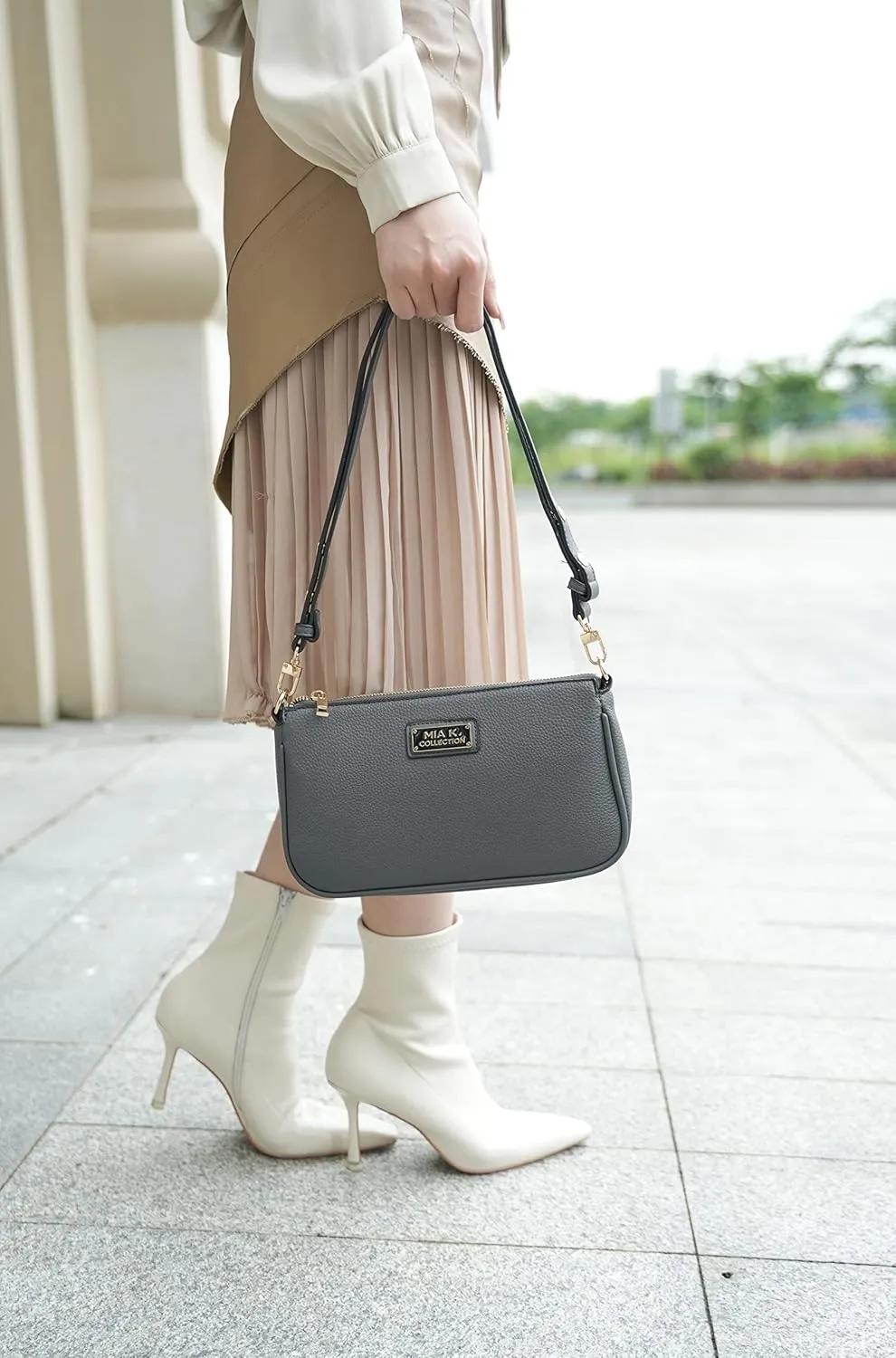 MKF Collection Shoulder Bag for Women, Crossover Handbag Purse Top-Handle Crossbody Bag