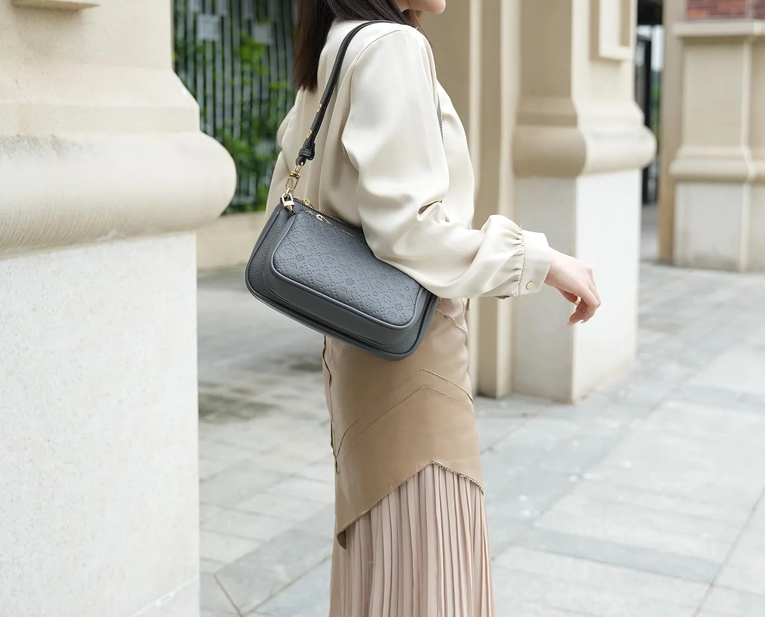 MKF Collection Shoulder Bag for Women, Crossover Handbag Purse Top-Handle Crossbody Bag