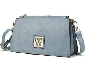 MKF Collection Shoulder Bag for Women, Vegan Leather Fashion Crossbody Handbag Messenger Purse