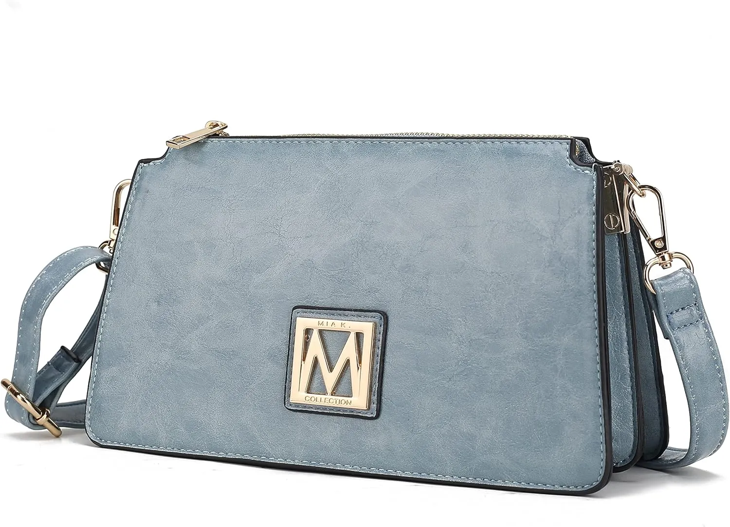 MKF Collection Shoulder Bag for Women, Vegan Leather Fashion Crossbody Handbag Messenger Purse