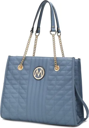 MKF Collection Shoulder Bag for Women, Vegan Leather Fashion Tote Handbag Messenger Purse