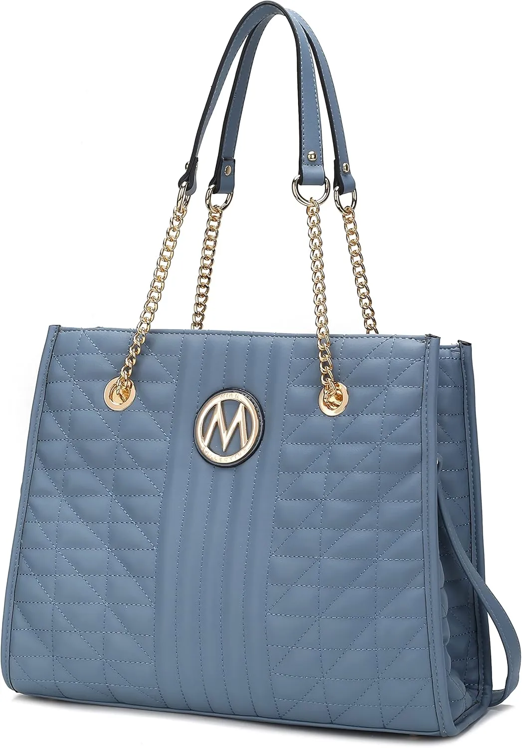 MKF Collection Shoulder Bag for Women, Vegan Leather Fashion Tote Handbag Messenger Purse