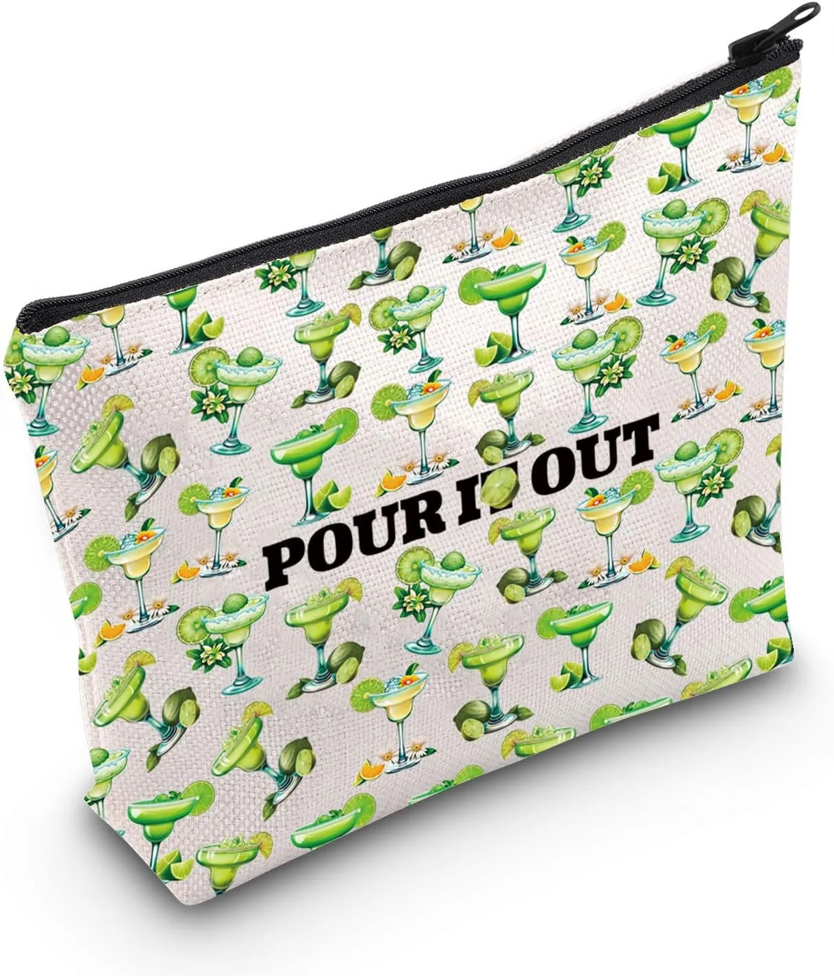 MNIGIU Funny Cocktail Margarita Gift Drinker Makeup Bag Sweet Magnolia Toiletry Bag Drinking Lover Gift
