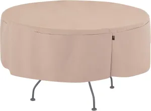 Modern Leisure 2963 Chalet Round Patio Table, Furniture, Outdoor Cover (50 D x 25 H) Water-Resistant, Beige