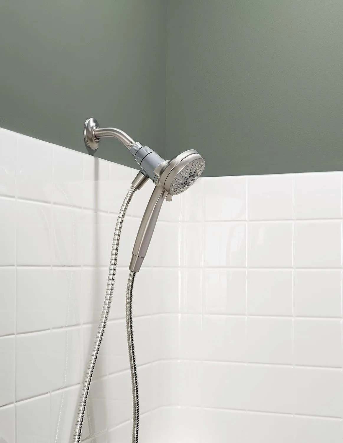 Moen 26100EPSRN Engage Magnetix Eco-Performance Six-Function Detachable Handheld Shower Head with Magnetic Docking System and 60-Inch Hose, Showerhead, Spot Resist Brushed Nickel
