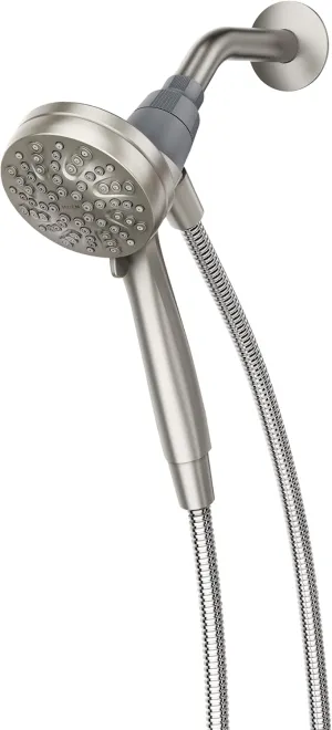 Moen 26100EPSRN Engage Magnetix Eco-Performance Six-Function Detachable Handheld Shower Head with Magnetic Docking System and 60-Inch Hose, Showerhead, Spot Resist Brushed Nickel