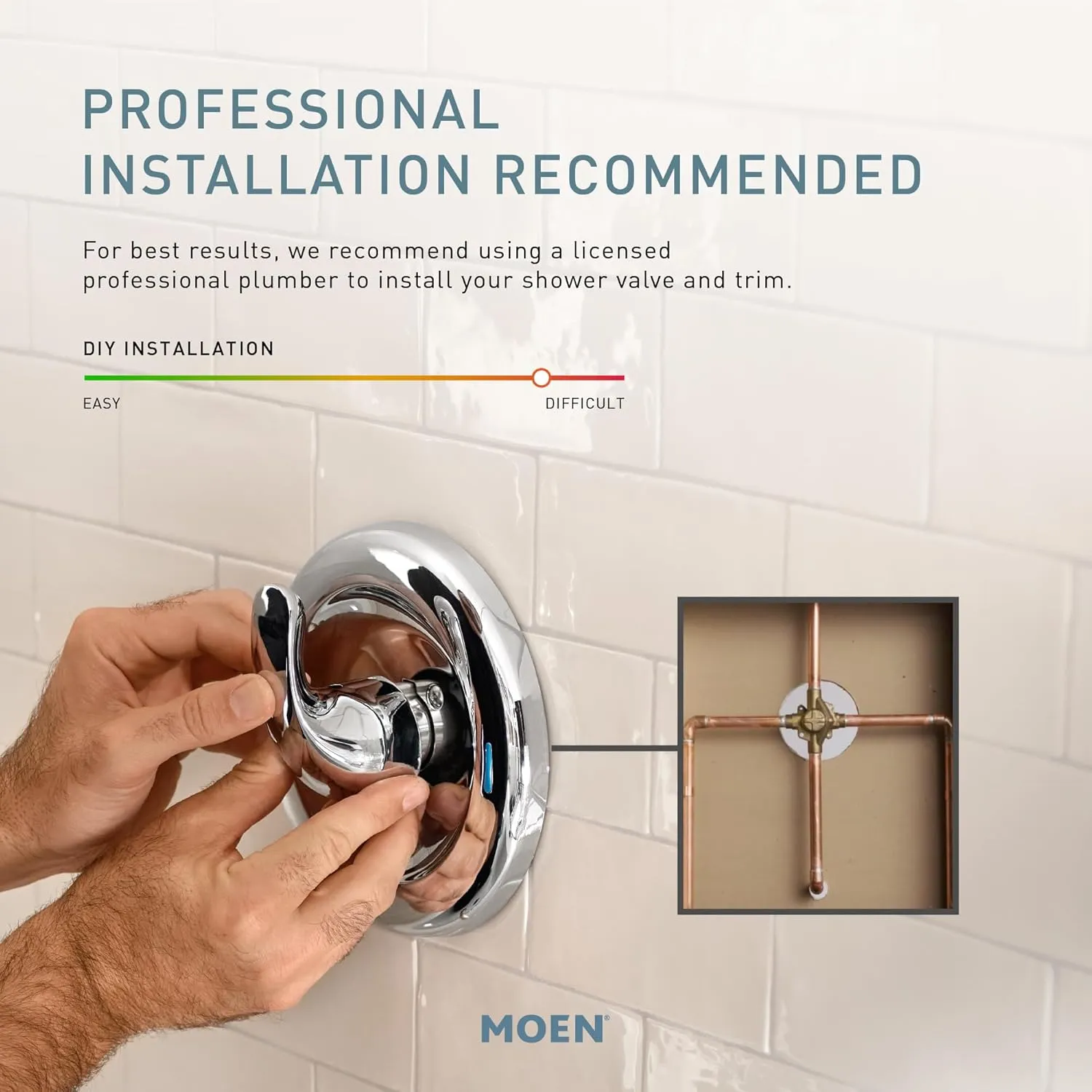 Moen Engage Magnetix Spot Resist Brushed Nickel Multi-Function Handshower and Rainfall Shower Head Trim Combo with Shower Handle, Tub Spout, Metal Hose and Valve, 82304SRN