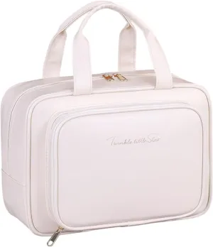 MOFASVIGI Toiletry Bag for Women Splicing Waterproof Make-up Bags Sold Empty, Portable Travel Organizer for Vacation, Bathroom