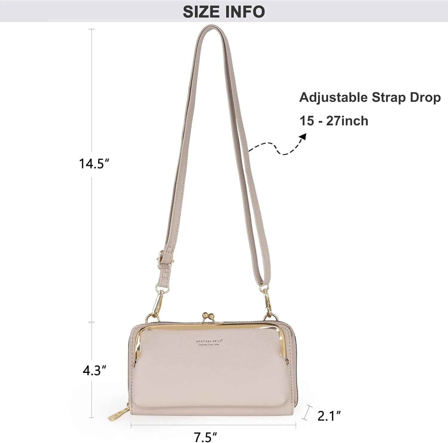 Montana West Small Crossbody Cell Phone Purse for Women RFID Blocking Cellphone Wallet