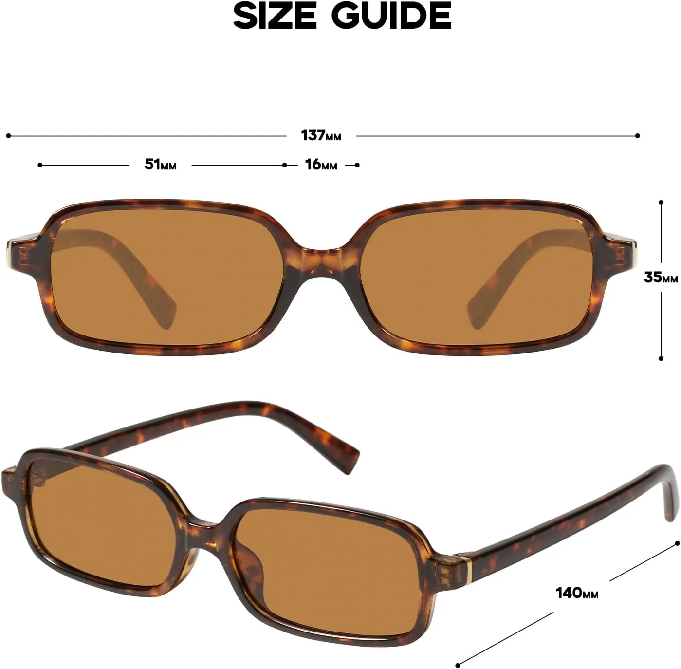mosanana Trendy Rectangle Sunglasses for Women Retro 90s Style Small Narrow MS52479