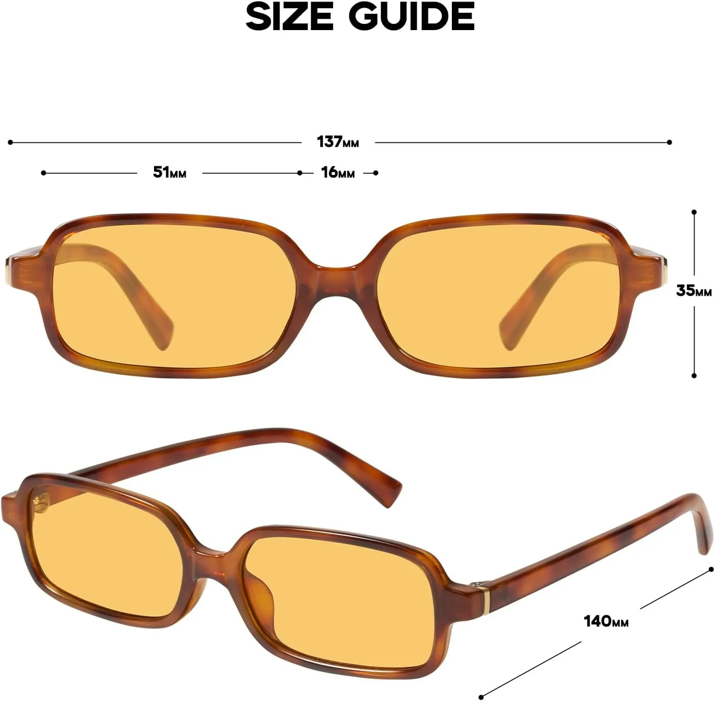 mosanana Trendy Rectangle Sunglasses for Women Retro 90s Style Small Narrow MS52479