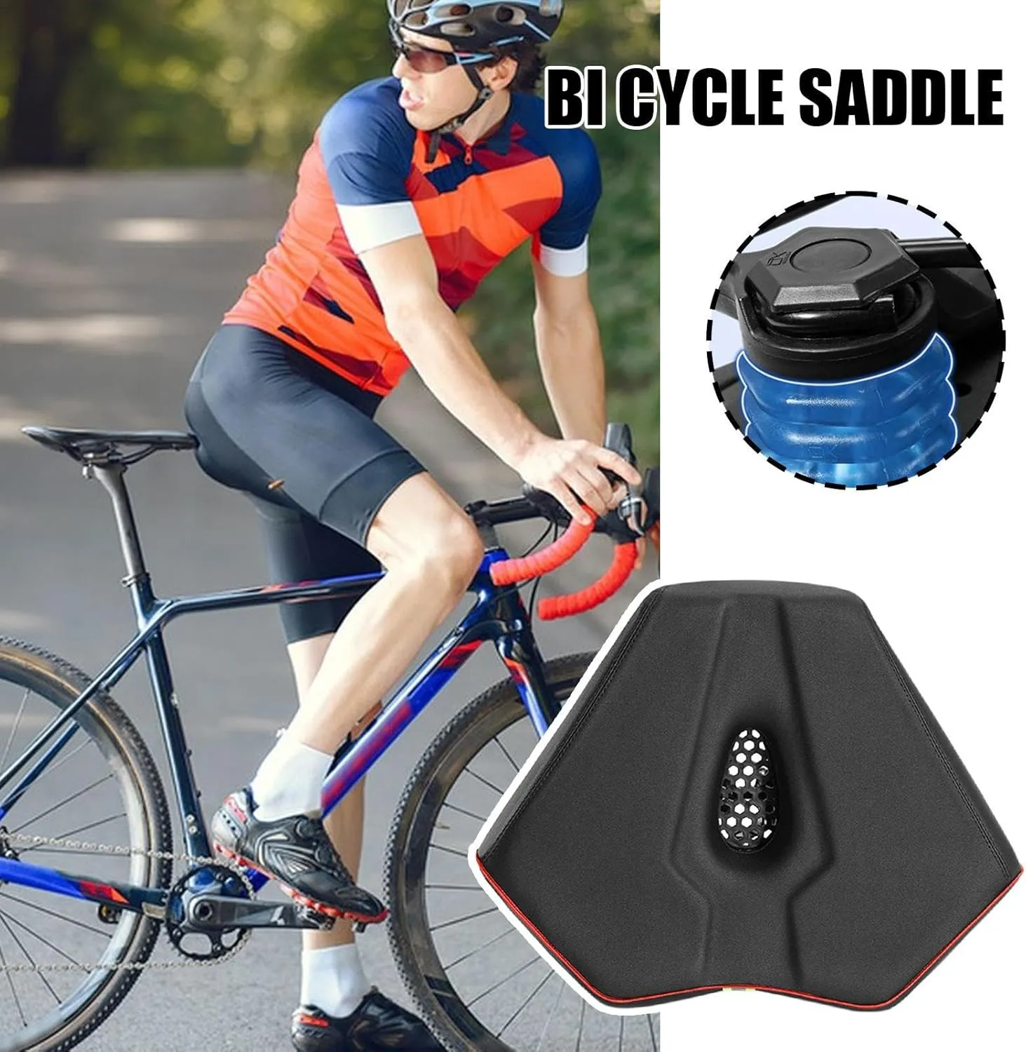 Mountain Bike Seat | Bike Seat Replacement,Ergonomic Padded Cushion for Exercise Bicycles Touring Rider Men Adult Youth Travel