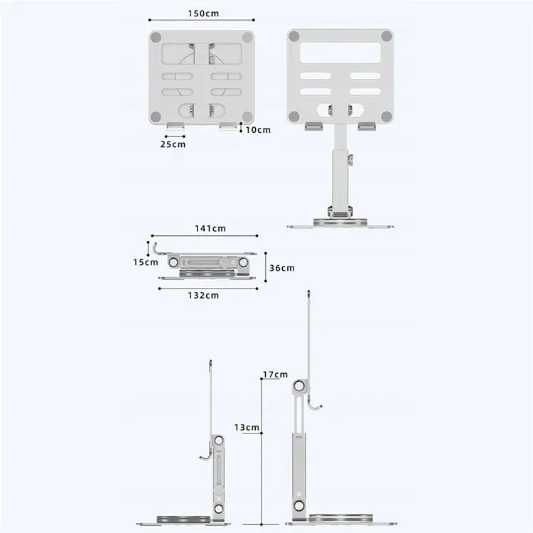 MT136 Aluminum Alloy Stand for Phones, Tablets Adjustable Desktop Holder