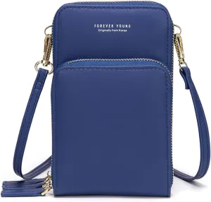myfriday Small Crossbody Cell Phone Bag for Women, Mini Over Shoulder Handbag Purse with Credit Card Slots