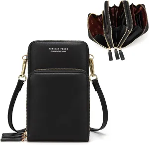 myfriday Small Crossbody Cell Phone Bag for Women, Mini Over Shoulder Handbag Purse with Credit Card Slots