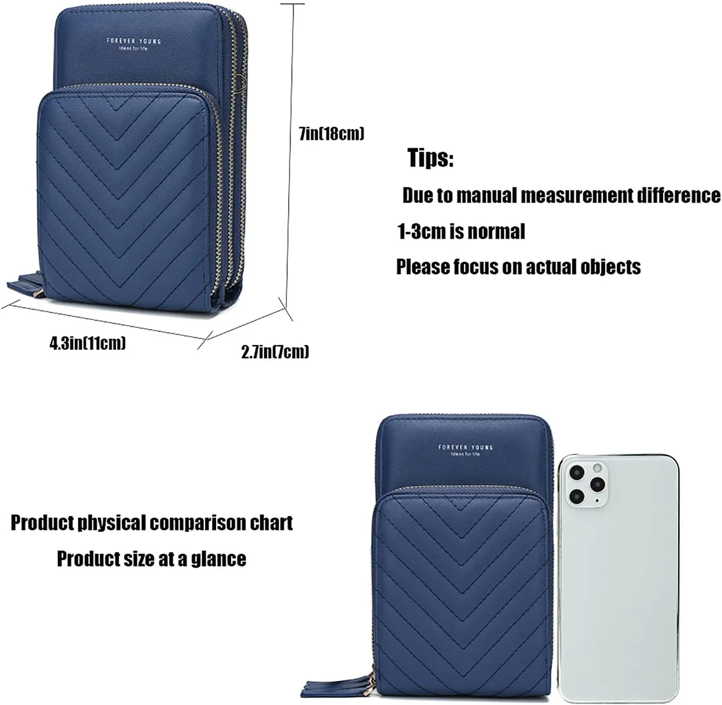 myfriday Small Crossbody Cell Phone Bag for Women, Mini Over Shoulder Handbag Purse with Credit Card Slots