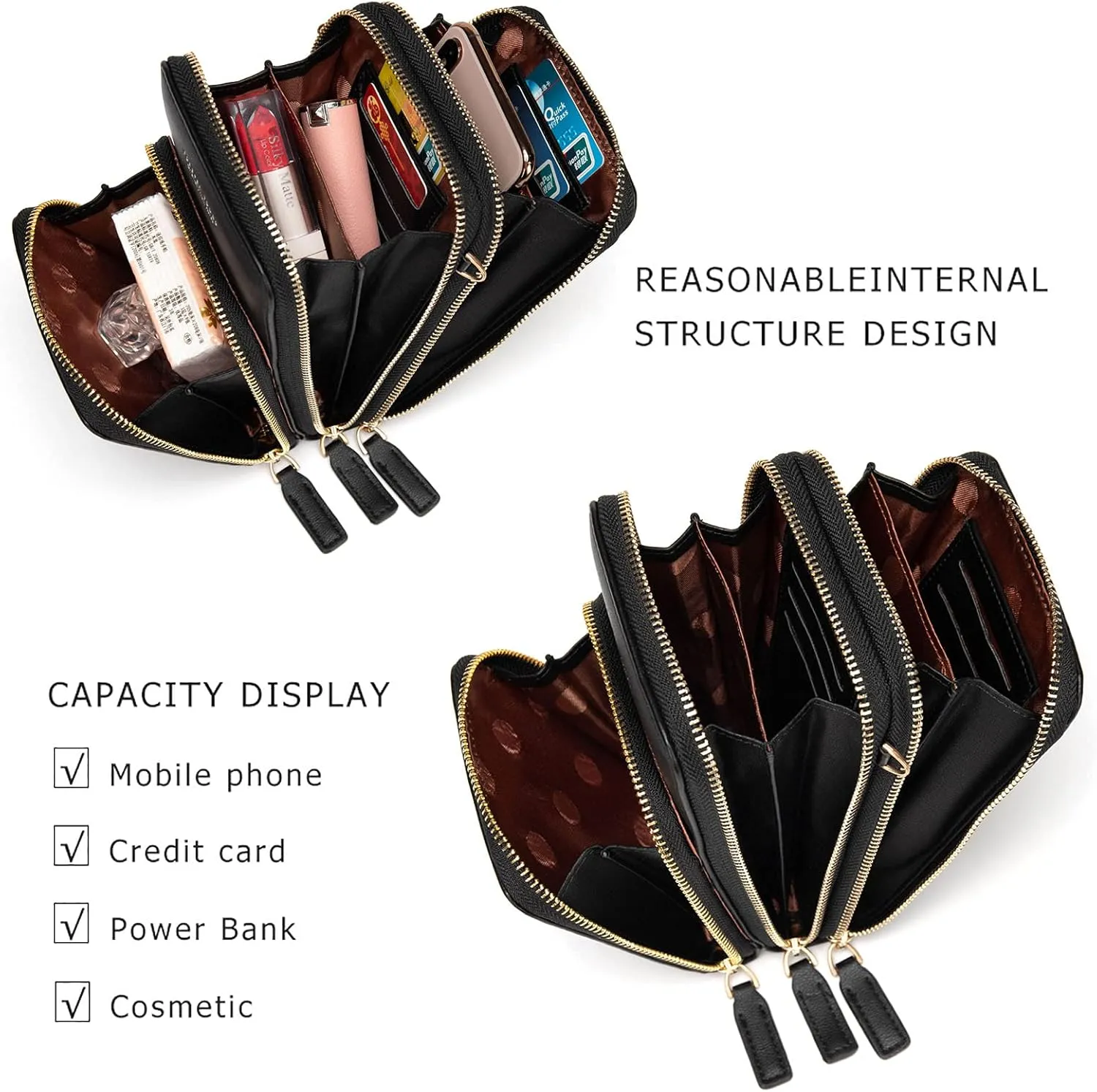 myfriday Small Crossbody Cell Phone Bag for Women, Mini Over Shoulder Handbag Purse with Credit Card Slots