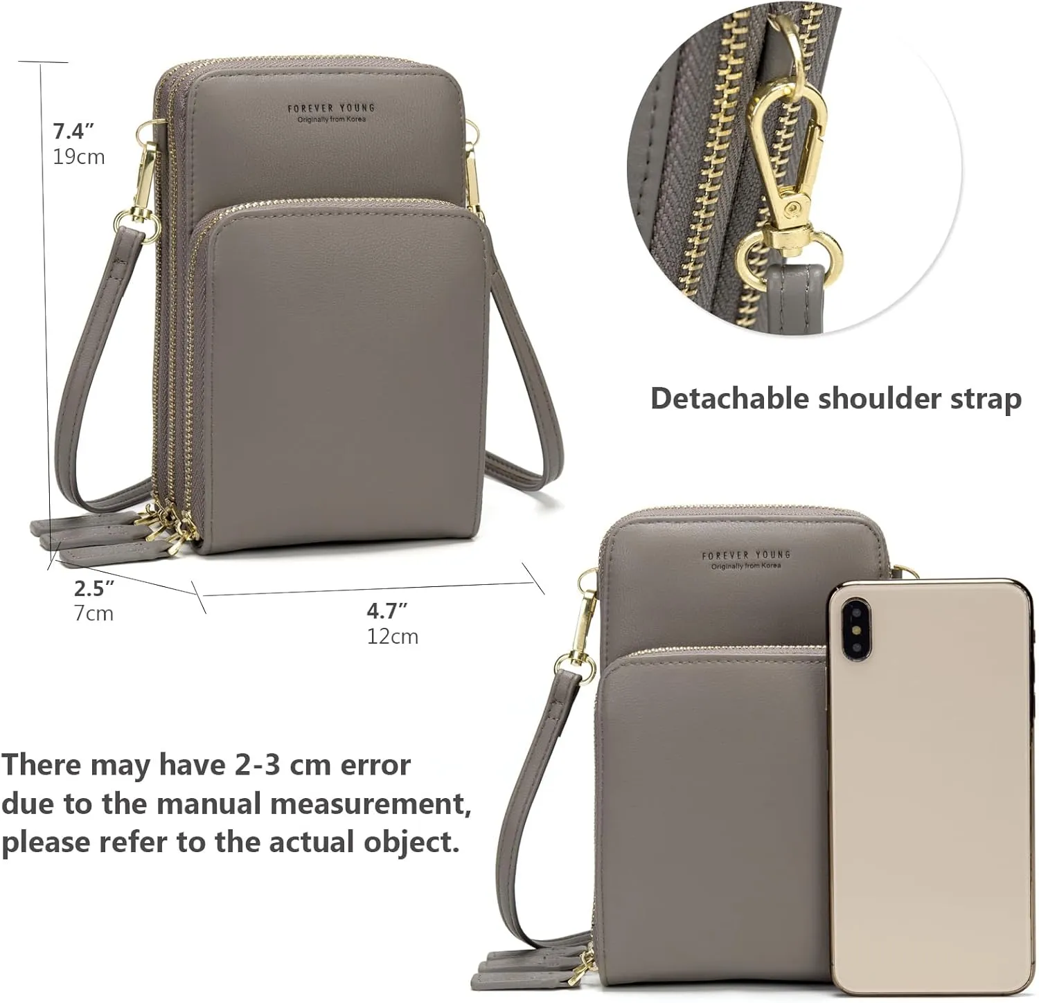 myfriday Small Crossbody Cell Phone Bag for Women, Mini Over Shoulder Handbag Purse with Credit Card Slots