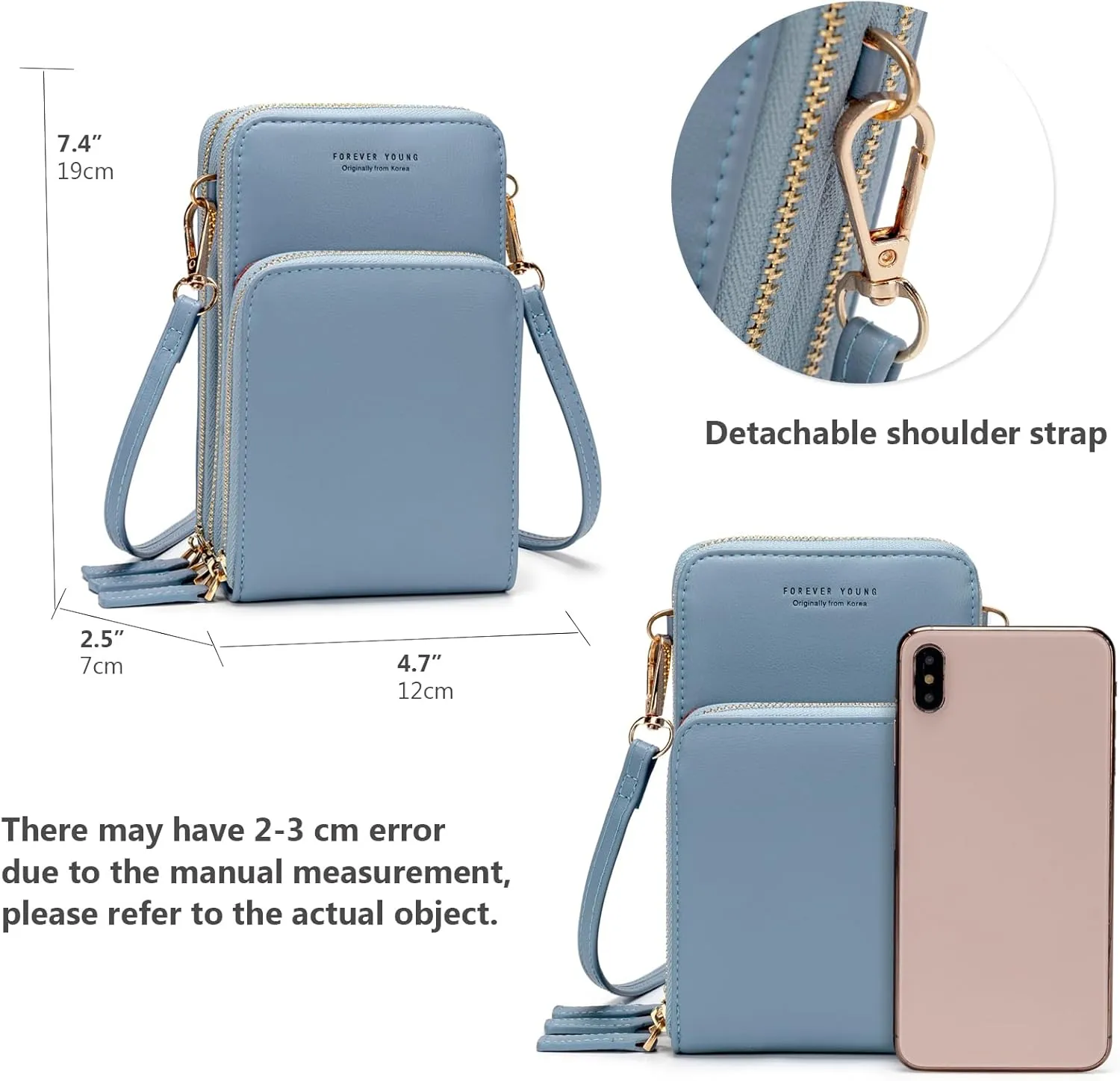 myfriday Small Crossbody Cell Phone Bag for Women, Mini Over Shoulder Handbag Purse with Credit Card Slots