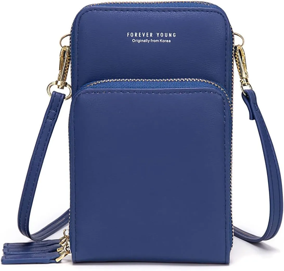 myfriday Small Crossbody Cell Phone Bag for Women, Mini Over Shoulder Handbag Purse with Credit Card Slots
