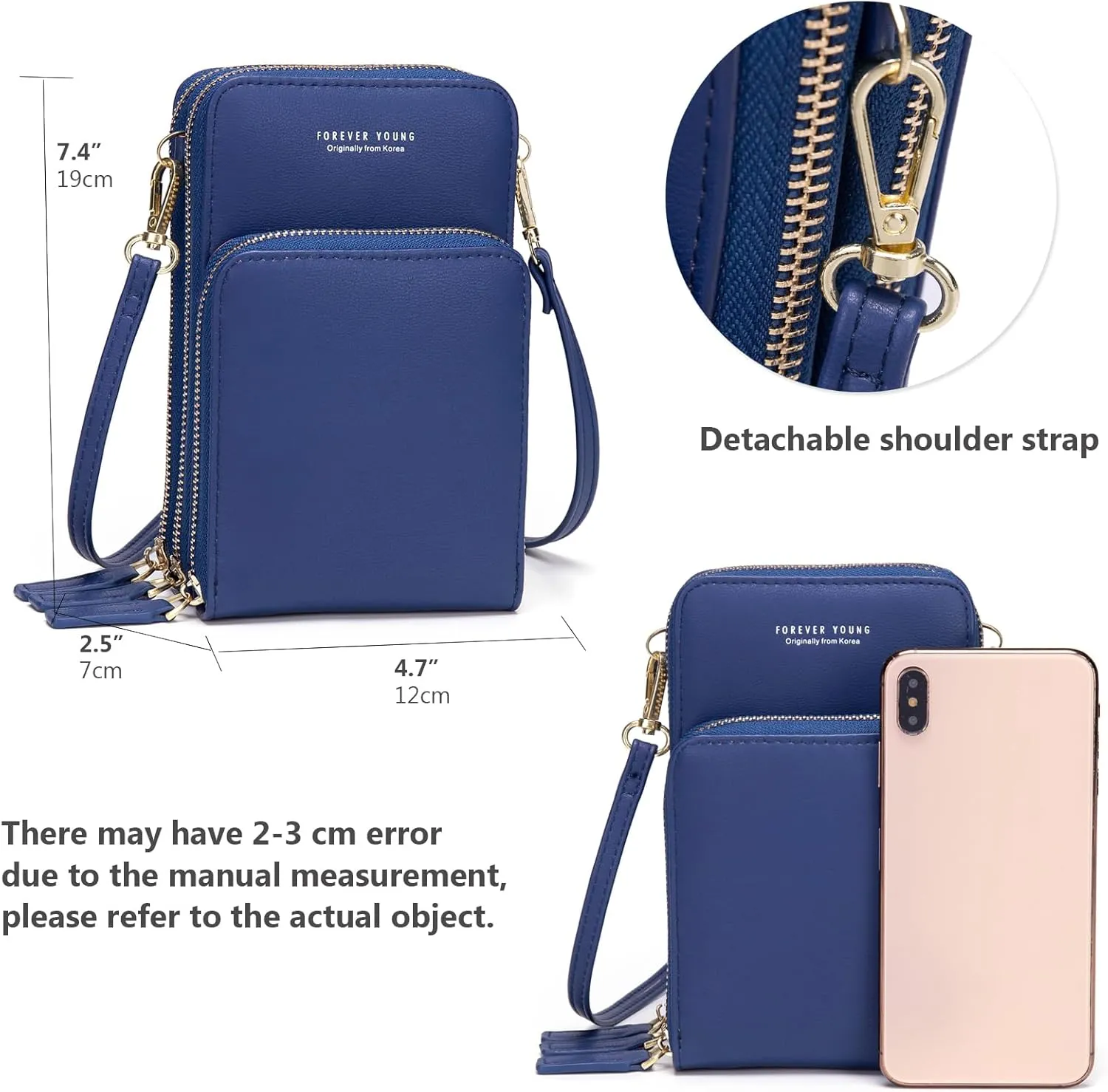 myfriday Small Crossbody Cell Phone Bag for Women, Mini Over Shoulder Handbag Purse with Credit Card Slots