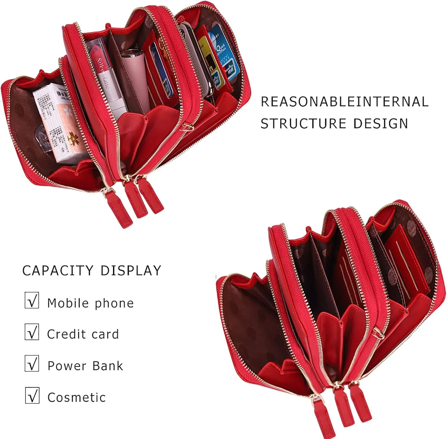 myfriday Small Crossbody Cell Phone Bag for Women, Mini Over Shoulder Handbag Purse with Credit Card Slots