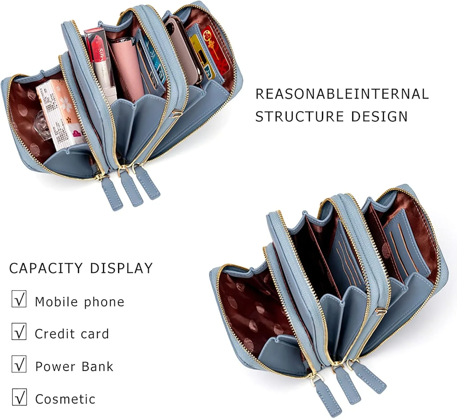 myfriday Small Crossbody Cell Phone Bag for Women, Mini Over Shoulder Handbag Purse with Credit Card Slots