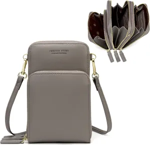 myfriday Small Crossbody Cell Phone Bag for Women, Mini Over Shoulder Handbag Purse with Credit Card Slots